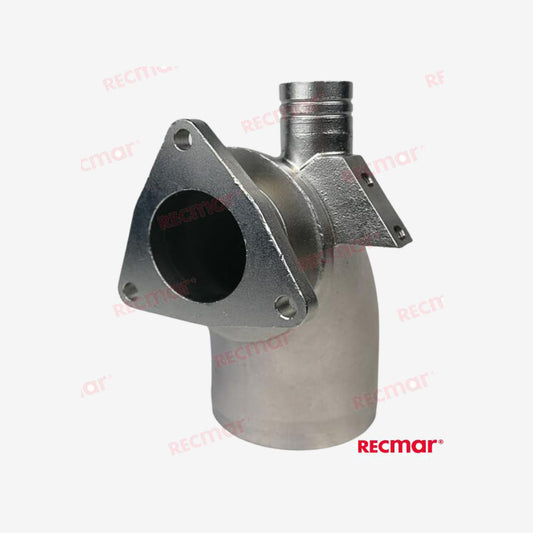 Recmar MAR119181-13500INOX Stainless INOX Exhaust Elbow – Yanmar 119181-13500 Replacement