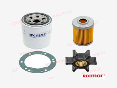Yanmar engine maintenance kit with oil, fuel, air filters, and impeller – OEM-quality service parts