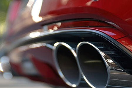 Performance exhaust system components such as headers and mufflers for improved power and sound.