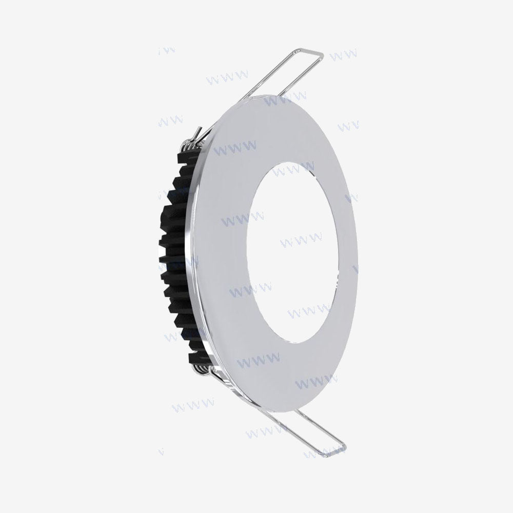 Chromed LED Downlight - 6W 600 Lumen 6500K 12V - Indoor/Outdoor Waterproof Light Fixture