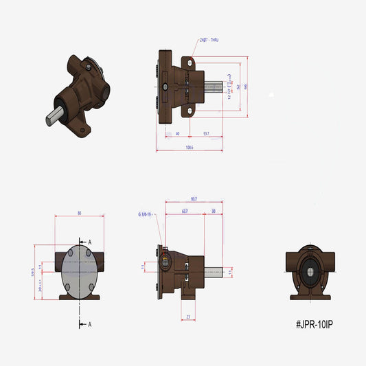 JPR-10IP JMP Marine MASE KUBOTA Impeller Pedestal Pump – Replaces Johnson 10-24569-01