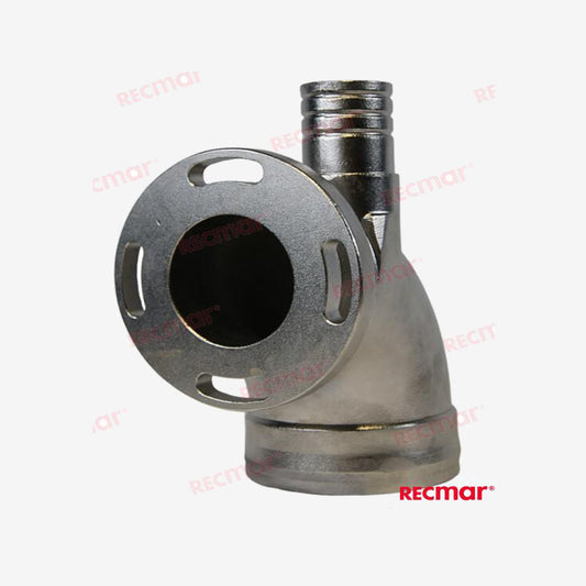 Recmar MAR119173-13501INOX INOX Stainless Exhaust Elbow – Yanmar 119173-13501 Replacement