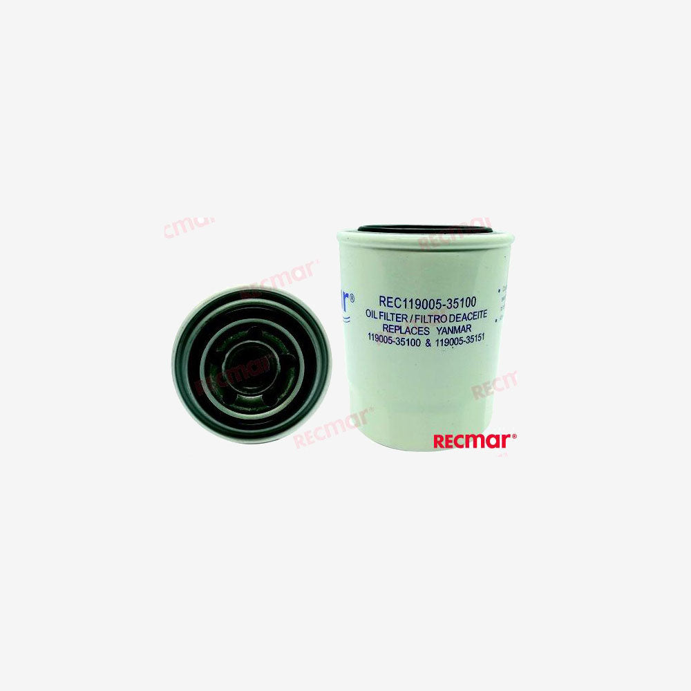 Oil Filter REC119005-35100 – Compatible with Yanmar 4LH-HTE, 4LH-TE Engines
