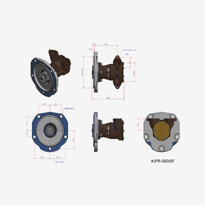 JPR-G6000F JMP Marine Raw Water Pump – Detroit Diesel 253, 353, 453, 471, 671 Replacement | Replaces 5145578, 5145576, Jabsco 17050-0001